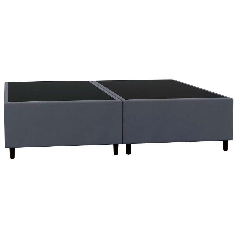 Base Cama Box Casal Queen 158cm Hit I02 Suede Cinza