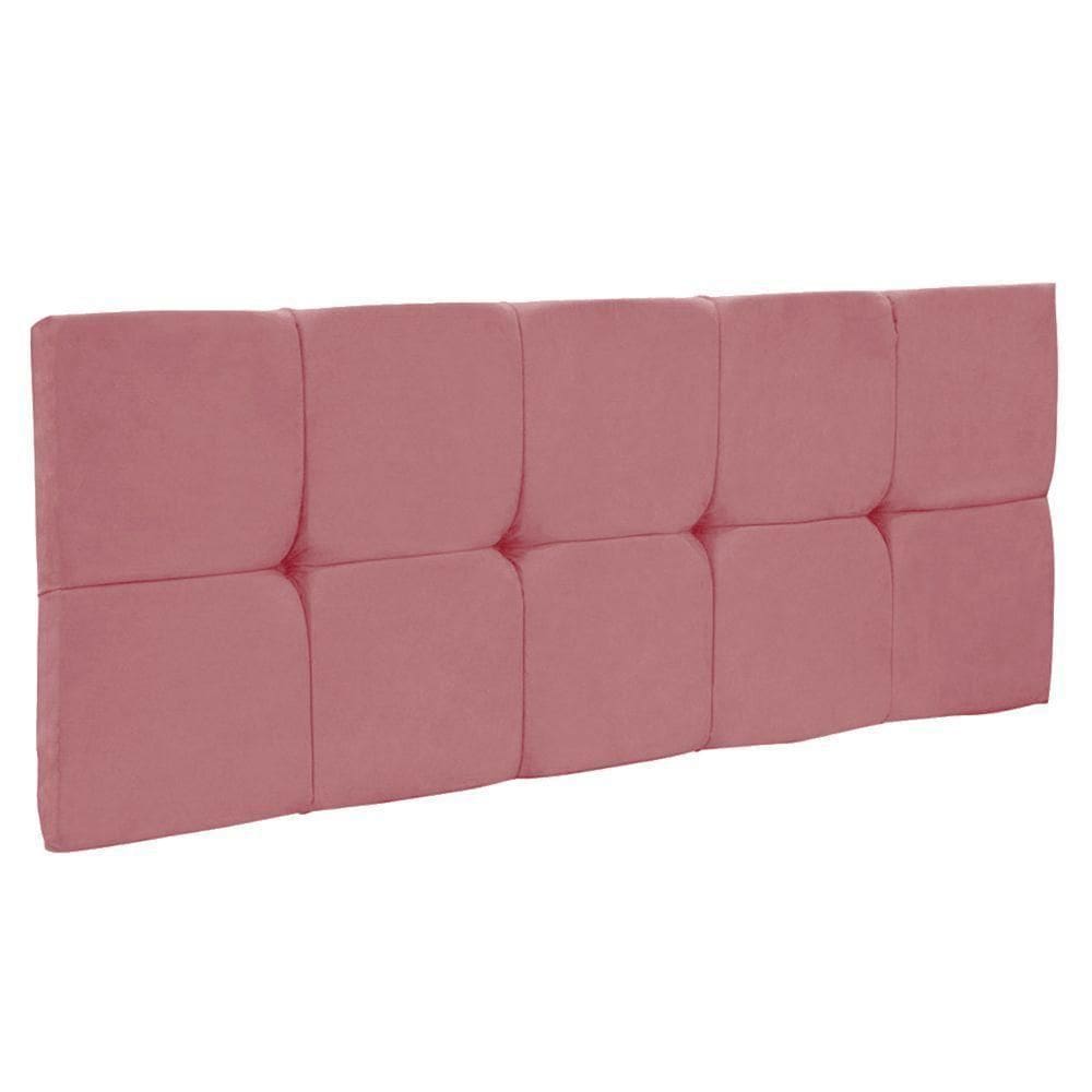 Cabeceira Painel Nina Solteiro 90cm Suede Rose Drossi