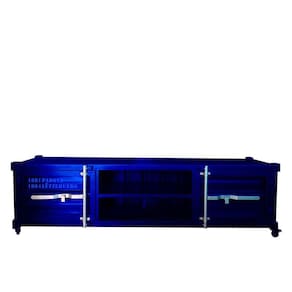 Rack para Tv Newark Estilo Industrial Em Ferro Azul 180cm