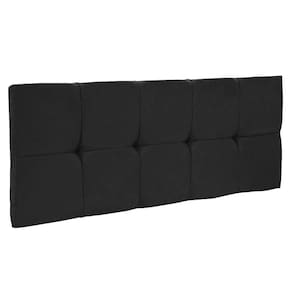 Cabeceira Painel Nina Solteiro 90cm Suede Preto