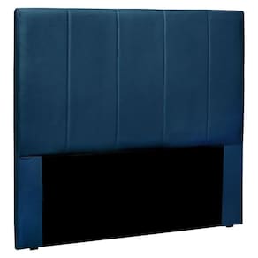 Cabeceira Solteiro 0,90m Ravenna Veludo Azul Marinho - Pallazio