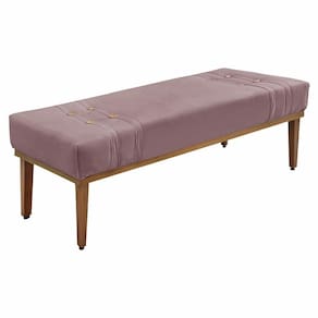 Calçadeira Recamier King 1,95m Gênova Veludo Lilás