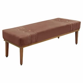 Calçadeira Recamier King 1,95m Gênova Veludo Cobre