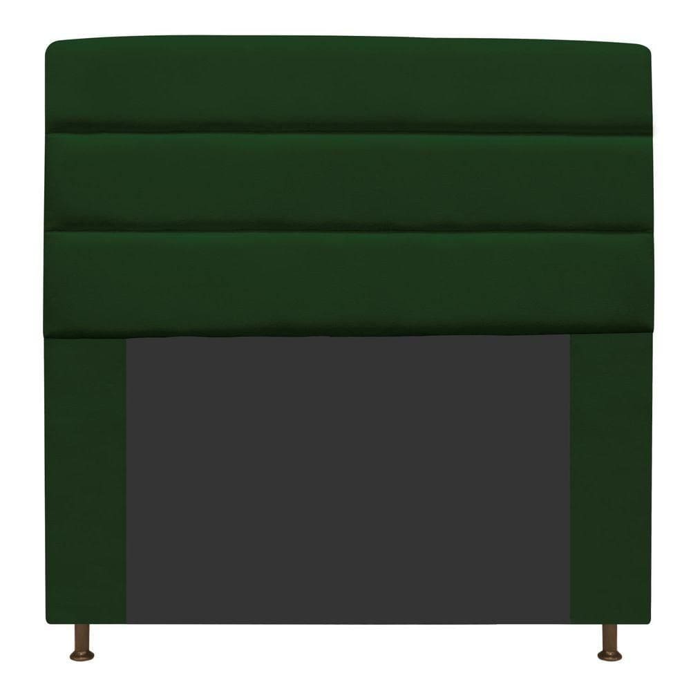Cabeceira Estofada Turim 160cm Queen Size Suede Verde
