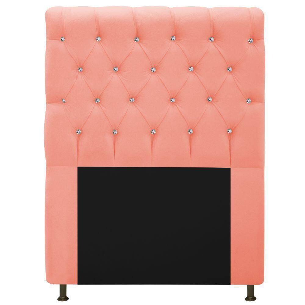 Cabeceira Estofada Cristal 90cm Solteiro Coral