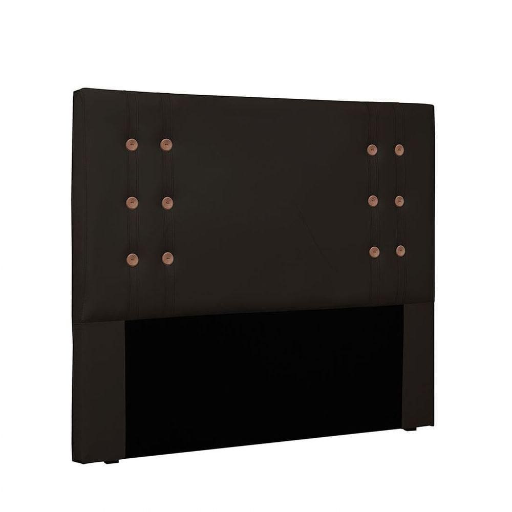Cabeceira Gênova para Cama Box Queen 160cm Corino Marrom