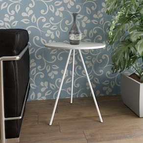 Mesa Lateral Gabriela Wood Branco - Cor: Branco