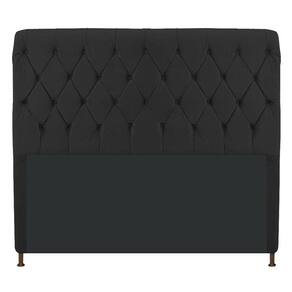 Cabeceira Estofada Cristal 195cm King Size Preto