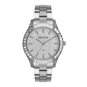 Relógio Seculus Feminino Ref: 77305l0svns2 Fashion Prateado