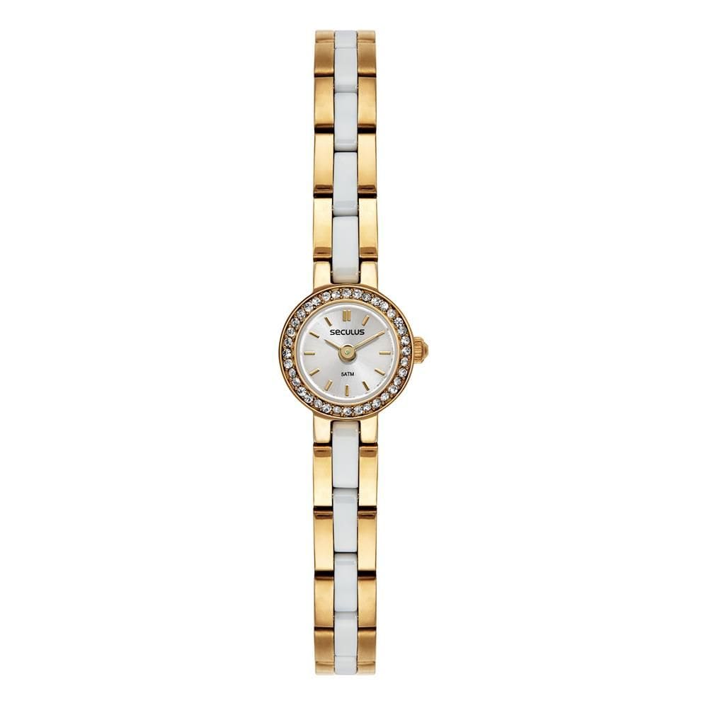 Relógio Seculus Feminino Ref: 77294lpsvdq1 Social Mini Dourado