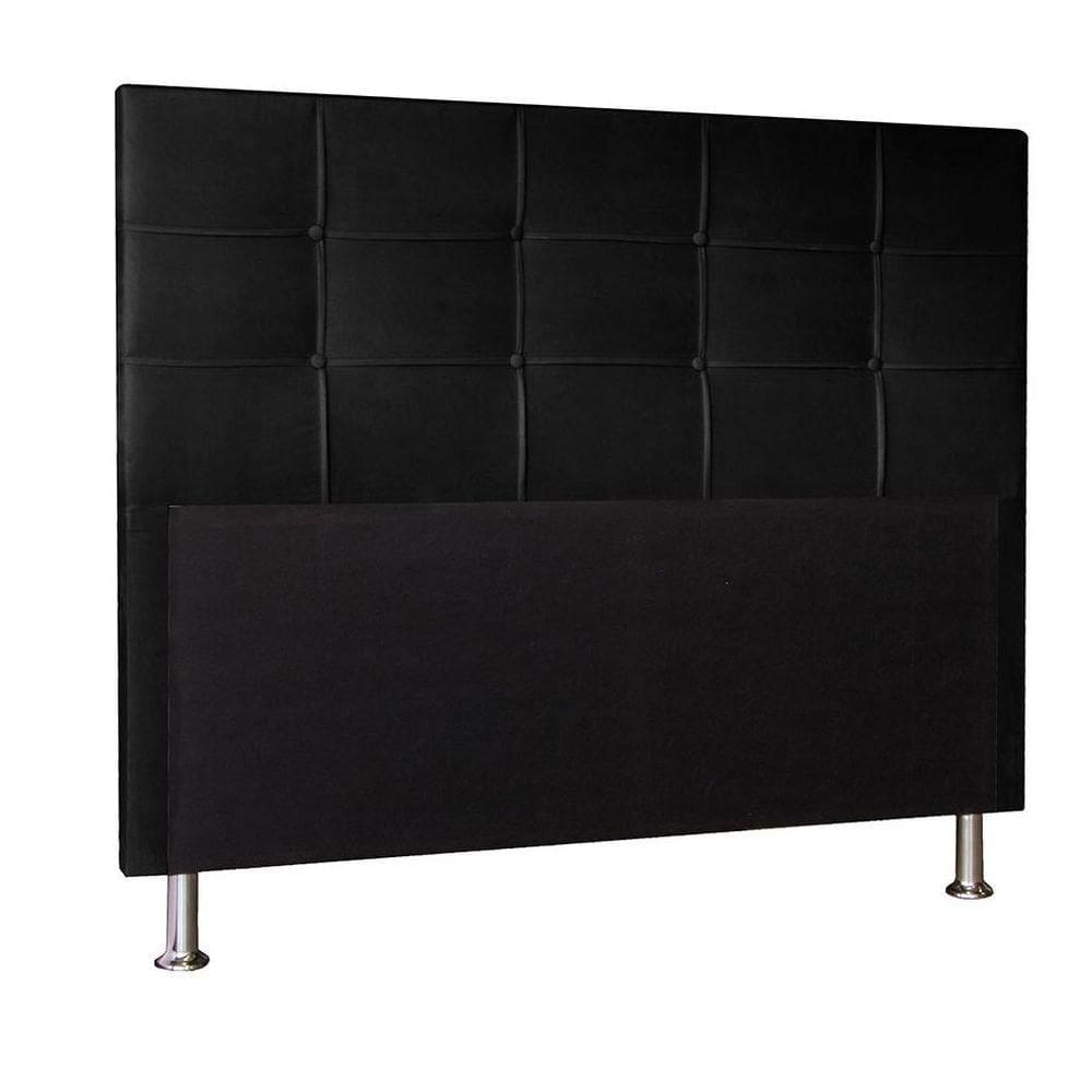 Cabeceira Queen 1,60m Roma Suede Preto - Pallazio