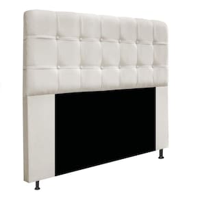Cabeceira e Calçadeira Baú Mel 160cm Queen Size Suede Bege