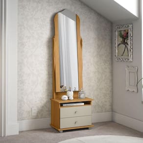 Mesa De Cabeceira Toucador Magic New 2 Gavetas Para Quarto