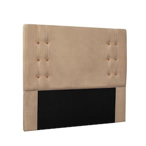 Cabeceira Gênova para Cama Box King 195cm Suede Bege