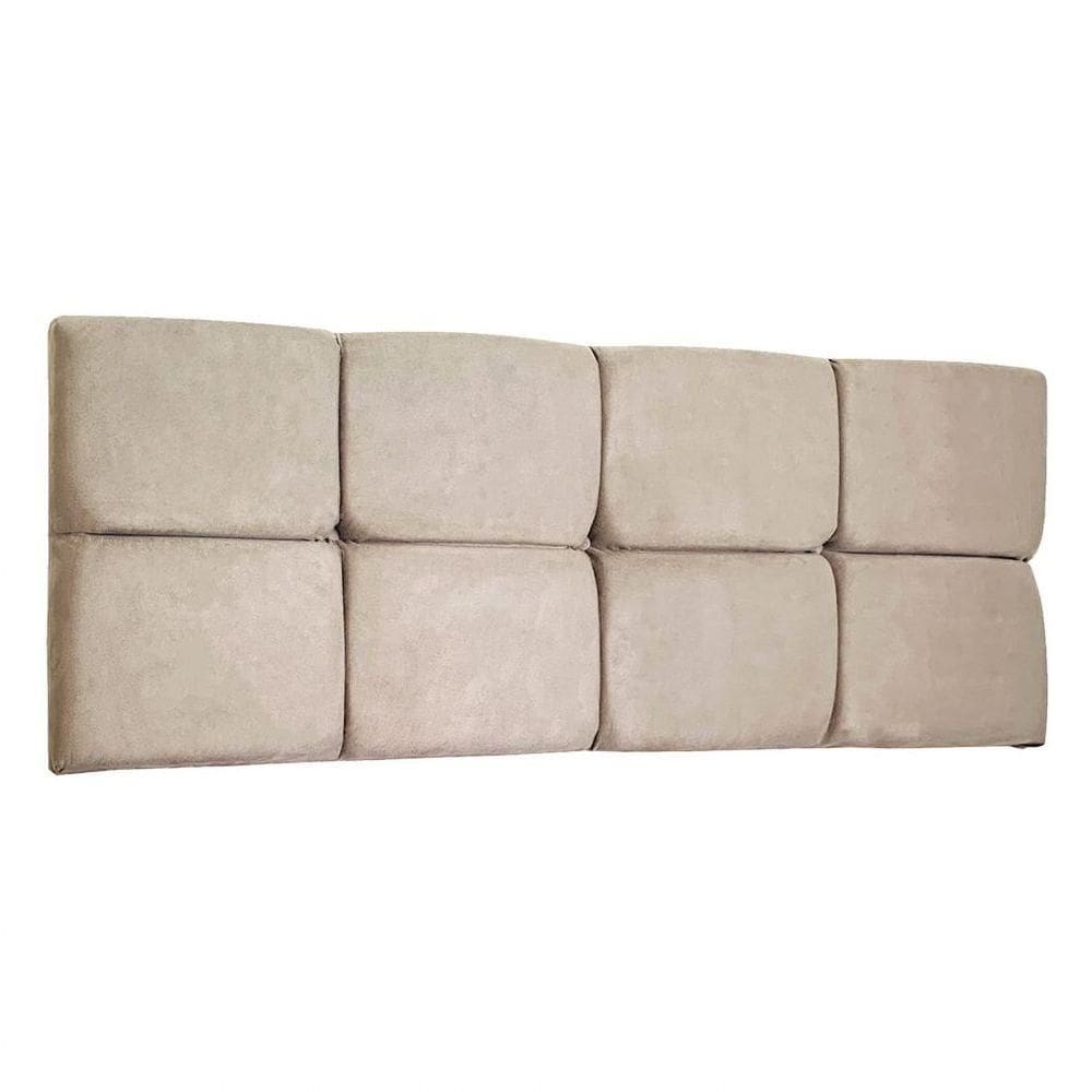 Cabeceira Painel Queen 1,60m Nina Suede Bege - Pallazio