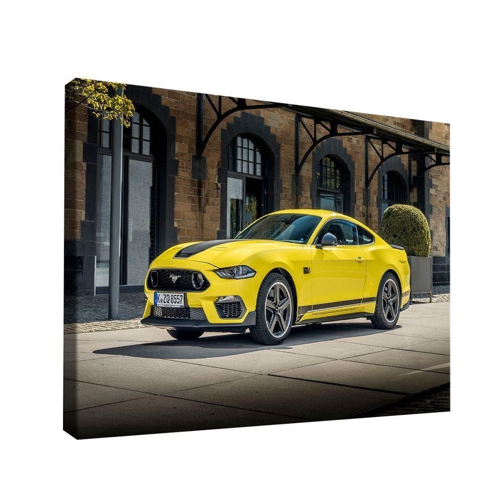 Quadro Decorativo Mustang Amarelo