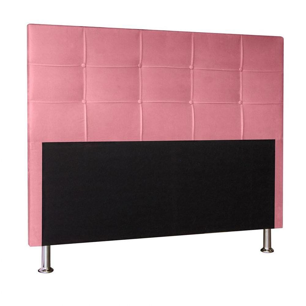 Cabeceira King 1,95m Roma Suede - Pallazio Cor Rosa