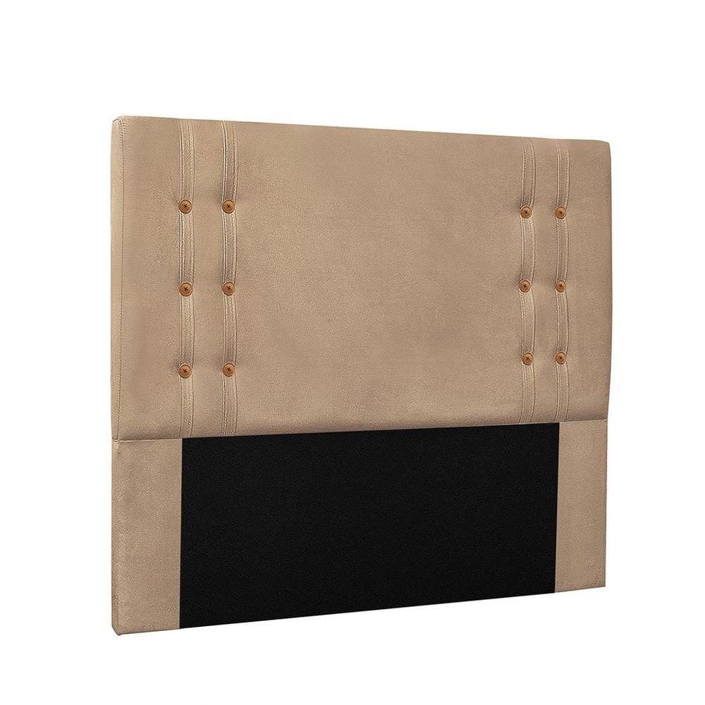 Cabeceira Gênova para Cama Box Queen 160cm Suede Bege