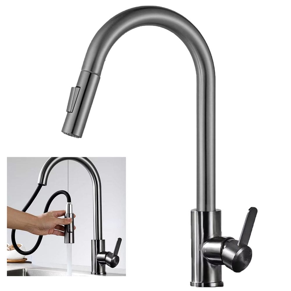 Torneira Extensivel Gourmet Cozinha Pia Articulada Dois Jatos Monocomando Bancada Mesa Ducha Agua Quente Fria Moderno Pratico Sofisticado