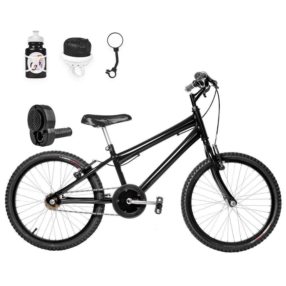 Bicicleta Infantil Masculina Aro 20+Kit Passeio e Acelerador