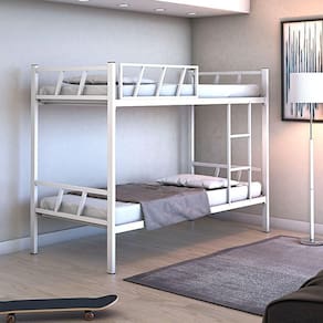 Cama Beliche Bruna Quarto Solteiro Estrutura De FerroBranco