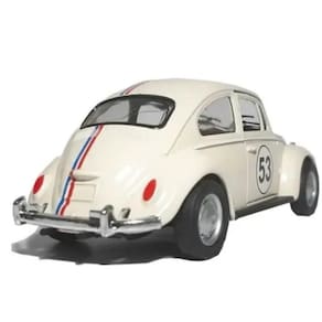Carrinho De Ferro Fusca Clássico E Herbie Abre Portas