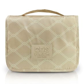 Necessaire Com Gancho Para Viagem Estampa Listrada Jacki Design Creme