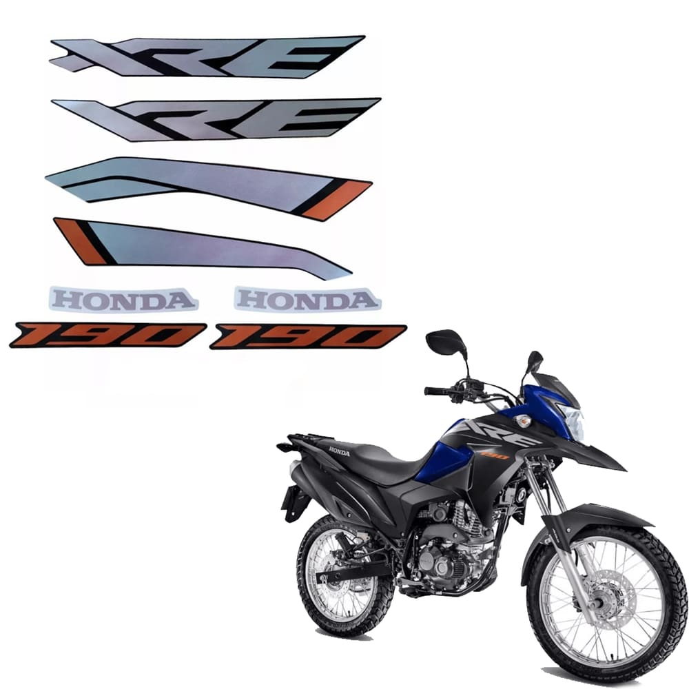 Jogo De Adesivos Faixa Honda Xre 190 2022/2023 Azul