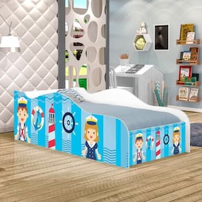 Mini Cama Like Tripulação Do Mar Infantil Com Colchão
