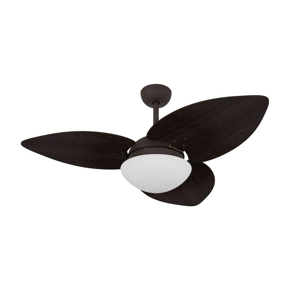 Ventilador De Teto Marrom Texturizado 3 Pás Tabaco 220v
