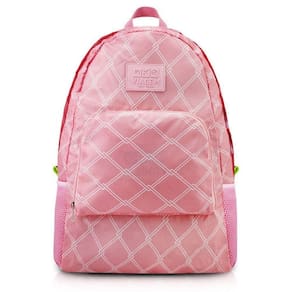 Mochila Dobrável Para Viagem Estampa Listrada Jacki Design Rosa