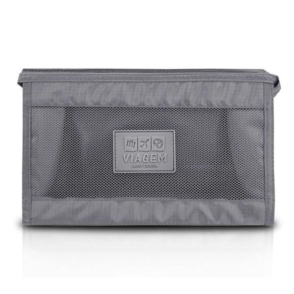Necessaire Com Tela Jacki Design Cinza