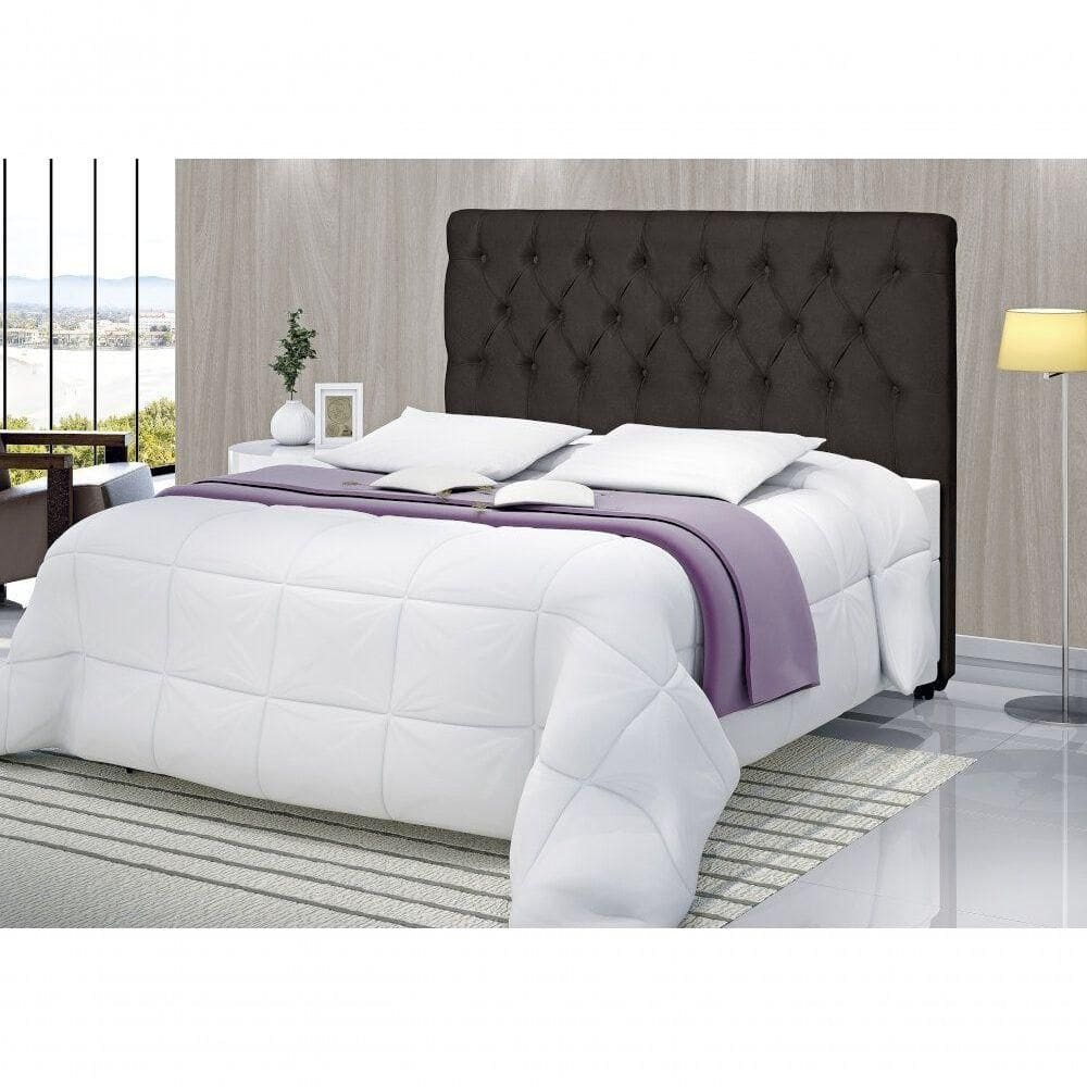 Cabeceira Rúbia Sued Chocolate 150 Cm