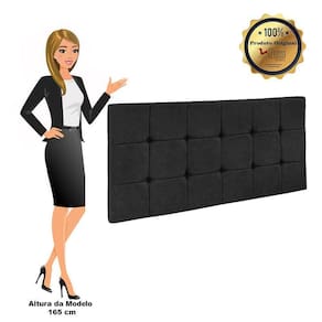 Cabeceira Painel Sleep Box Casal 1,40m Veludo Preto