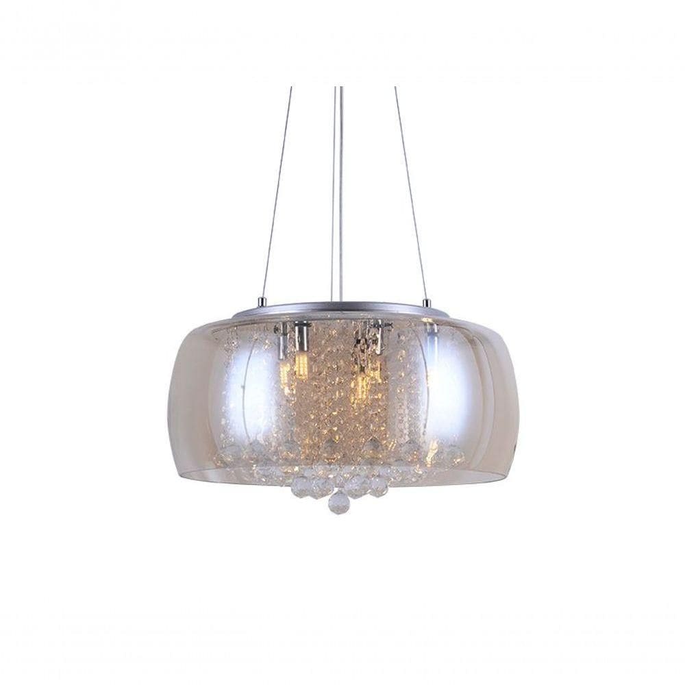Lustre Pendente Coliseu 500 Conhaque E27 Bivolt Taschibra