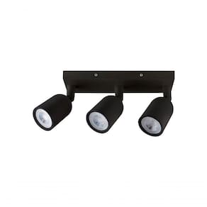 Spot De Led Direct Triplo Mr16 Linear 12w Preto Taschibra 3000k Luz Quente