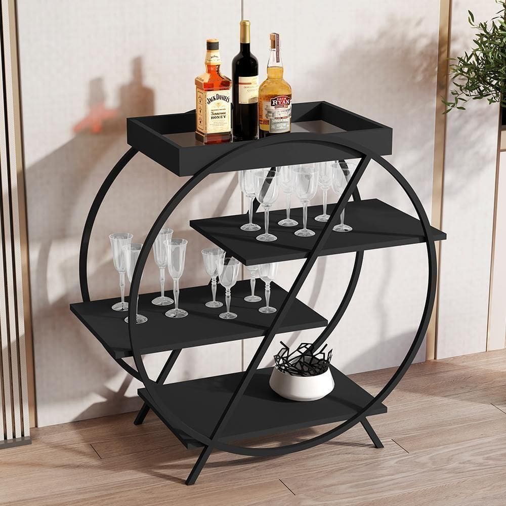 Aparador 4 Prateleira Shrek Preto