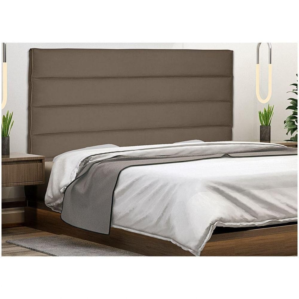 Cabeceira King 195 Cm Greta Suede Caramelo