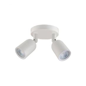 Spot De Led Direct Duplo Mr16 Circular 8w Branco Taschibra 3000k Luz Quente