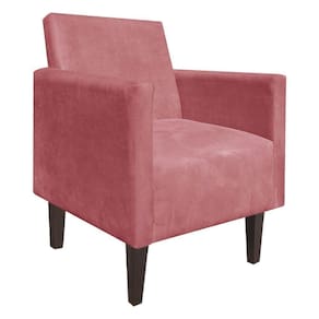 Poltrona Jade Suede Rose Pés Chanfrado Tabaco Tabaco