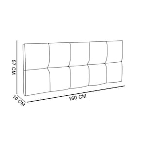 Cabeceira Painel Nina Casal 160cm Suede Marrom