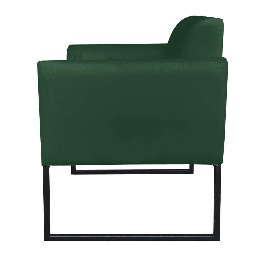 Kit 02 Poltronas Marisa Verde Base Preto