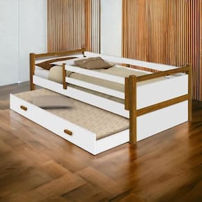 Cama Infantil Diana Branco/mel C/ Aux. E 02 Colchões