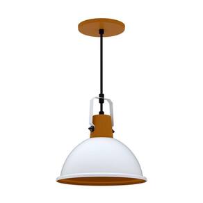Lustre Pendente Taschibra Factory Cúpula M E27 Bivolt Branco Fosco
