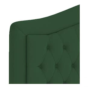 Cabeceira King ághata P04 195 Cm Suede Adj Decor Cor Verde
