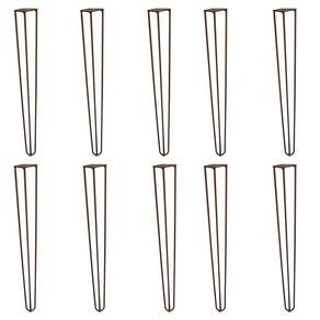 Kit 10 Pés De Metal 60 Cm Mesa De Canto Aparador Bronze