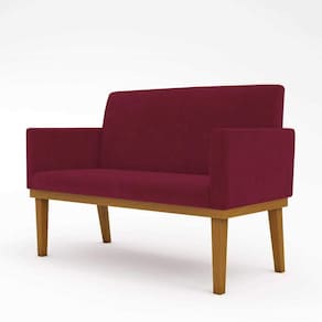 Kit 3 Namoradeiras Com Base + 6 Poltronas Com Base Marsala
