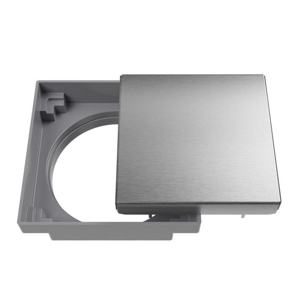 Kit 3 Ralo Oculto Quadrado de 10x10 com Tampa em Inox Astra Inox
