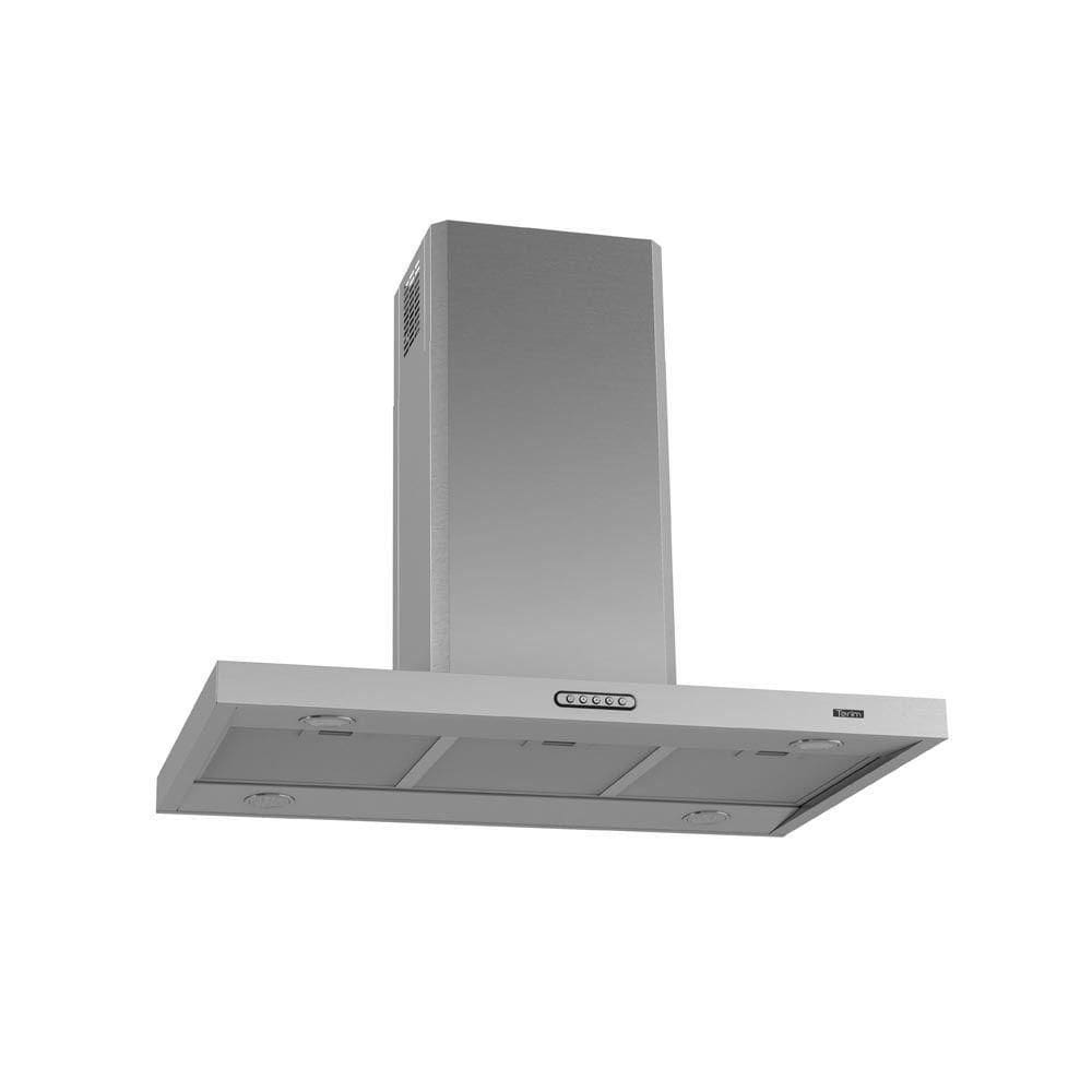 Coifa Ilha 90cm Retangular Terim Inox 220V