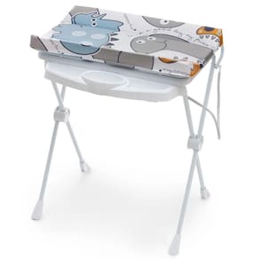 Banheira de Bebê Plástica Galzerano Classic 7045 com Trocador e Suporte Dino